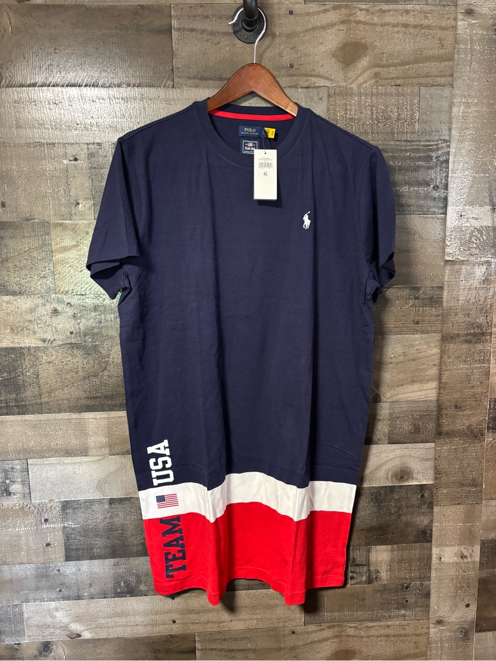 NWT Polo by Ralph Lauren Navy White Red Mini Dress 2020 Olympic Special XL